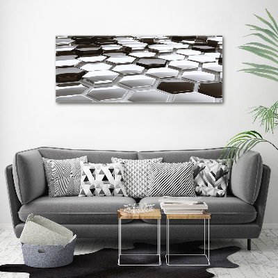 Cuadro canvas moderno de gran formato horizontal Abstracción 3D