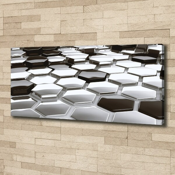 Cuadro canvas moderno de gran formato horizontal Abstracción 3D