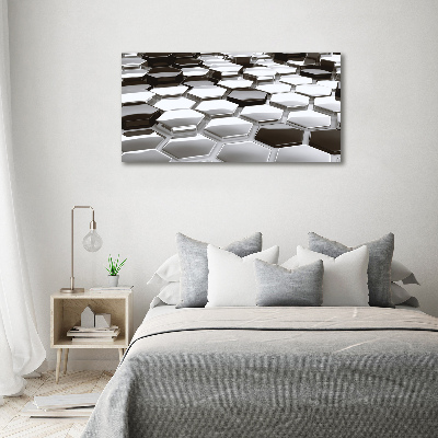 Cuadro canvas moderno de gran formato horizontal Abstracción 3D