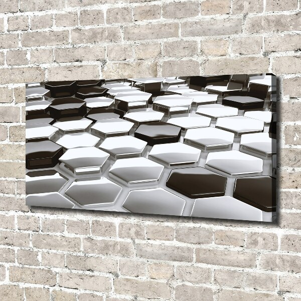 Cuadro canvas moderno de gran formato horizontal Abstracción 3D