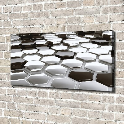 Cuadro canvas moderno de gran formato horizontal Abstracción 3D