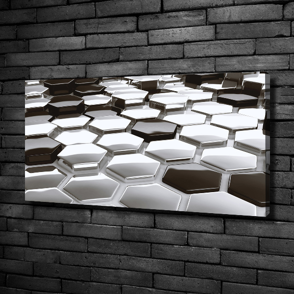 Cuadro canvas moderno de gran formato horizontal Abstracción 3D
