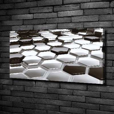 Cuadro canvas moderno de gran formato horizontal Abstracción 3D