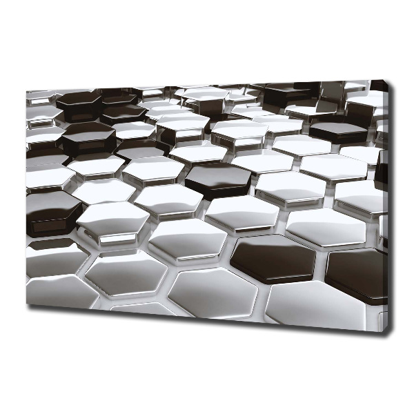Cuadro canvas moderno de gran formato horizontal Abstracción 3D