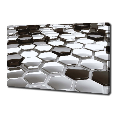 Cuadro canvas moderno de gran formato horizontal Abstracción 3D