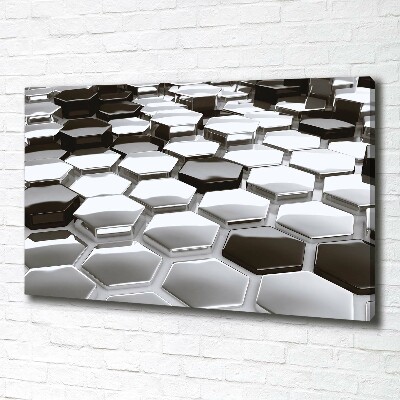 Cuadro canvas moderno de gran formato horizontal Abstracción 3D