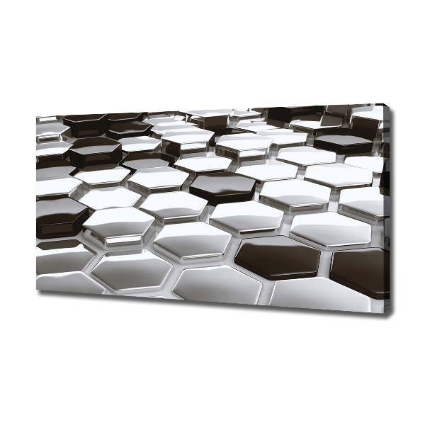 Cuadro canvas moderno de gran formato horizontal Abstracción 3D