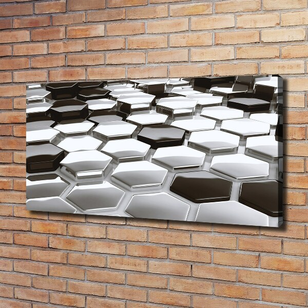 Cuadro canvas moderno de gran formato horizontal Abstracción 3D
