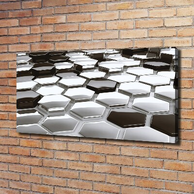 Cuadro canvas moderno de gran formato horizontal Abstracción 3D