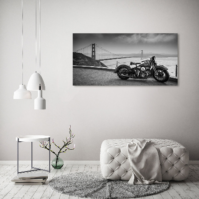 Fotocuadro en lienzo de alta calidad horizontal Moto