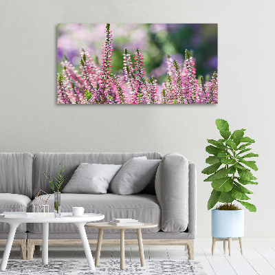 Foto en lienzo con acabado profesional horizontal flores de brezo