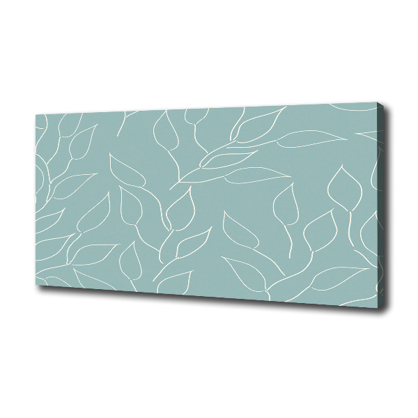 Cuadro canvas con impresión uv duradera horizontal Patrón de hojas
