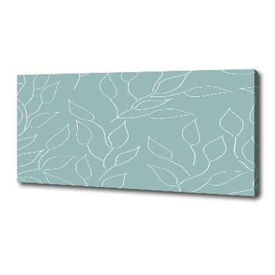 Cuadro canvas con impresión uv duradera horizontal Patrón de hojas