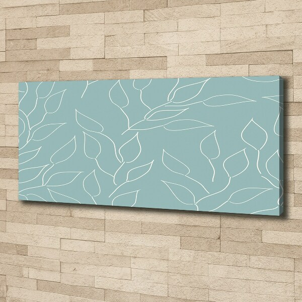 Cuadro canvas con impresión uv duradera horizontal Patrón de hojas