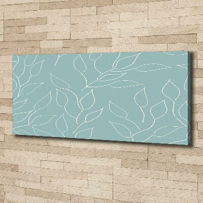 Cuadro canvas con impresión uv duradera horizontal Patrón de hojas