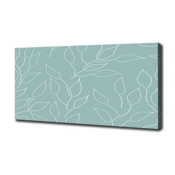 Cuadro canvas con impresión uv duradera horizontal Patrón de hojas