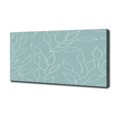 Cuadro canvas con impresión uv duradera horizontal Patrón de hojas