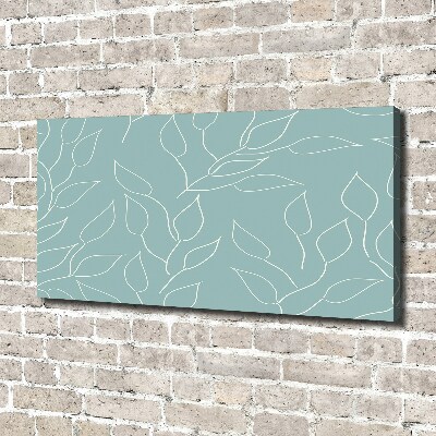 Cuadro canvas con impresión uv duradera horizontal Patrón de hojas