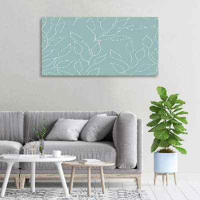 Cuadro canvas con impresión uv duradera horizontal Patrón de hojas