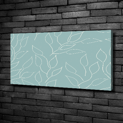 Cuadro canvas con impresión uv duradera horizontal Patrón de hojas