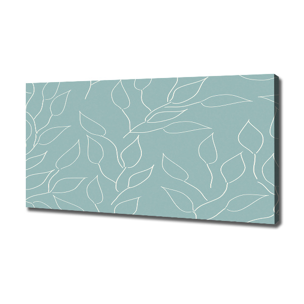 Cuadro canvas con impresión uv duradera horizontal Patrón de hojas