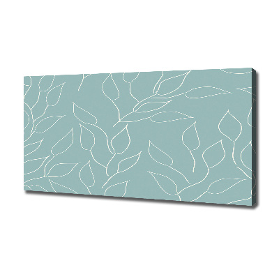 Cuadro canvas con impresión uv duradera horizontal Patrón de hojas