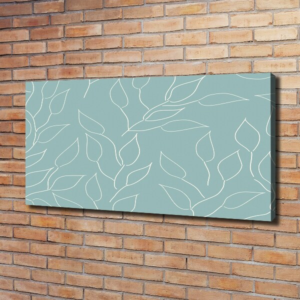 Cuadro canvas con impresión uv duradera horizontal Patrón de hojas