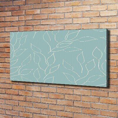 Cuadro canvas con impresión uv duradera horizontal Patrón de hojas