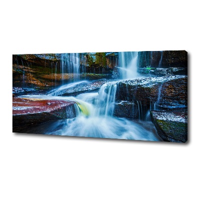 Cuadro canvas con impresión uv duradera horizontal Cascada tropical