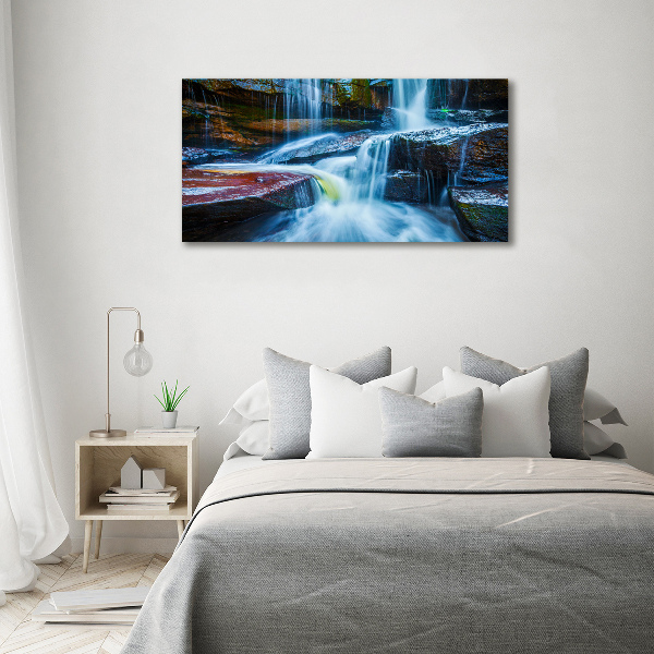 Cuadro canvas con impresión uv duradera horizontal Cascada tropical