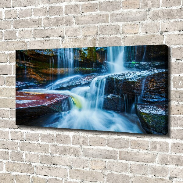 Cuadro canvas con impresión uv duradera horizontal Cascada tropical