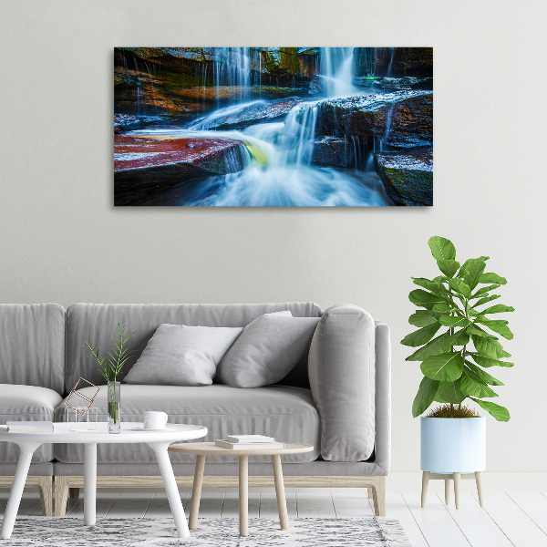 Cuadro canvas con impresión uv duradera horizontal Cascada tropical