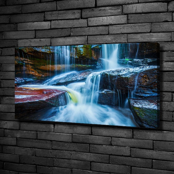 Cuadro canvas con impresión uv duradera horizontal Cascada tropical