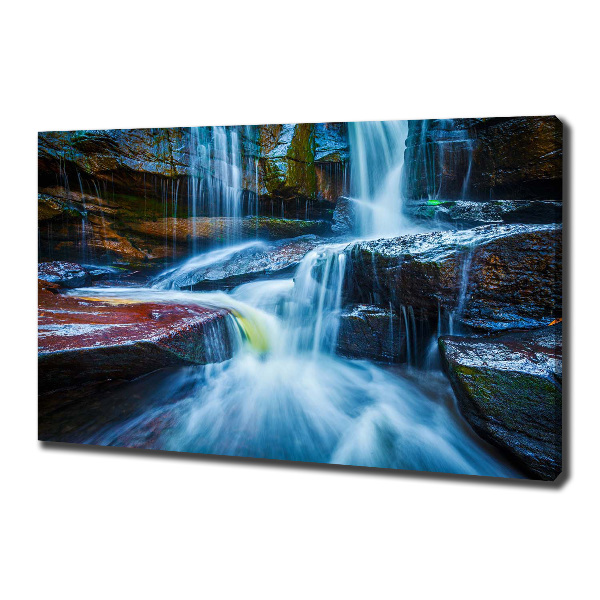 Cuadro canvas con impresión uv duradera horizontal Cascada tropical