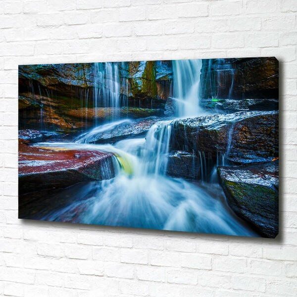 Cuadro canvas con impresión uv duradera horizontal Cascada tropical
