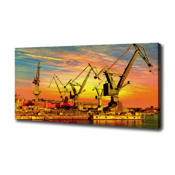 Cuadro canvas con impresión uv duradera horizontal Astillero de Gdansk