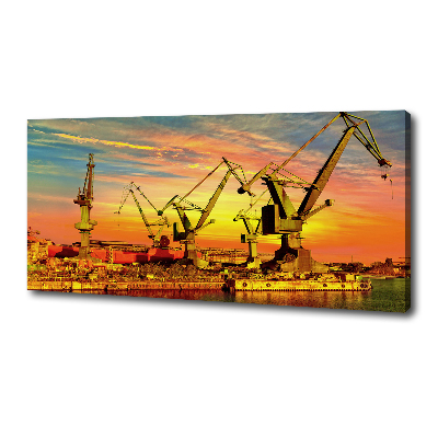 Cuadro canvas con impresión uv duradera horizontal Astillero de Gdansk