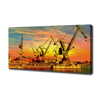 Cuadro canvas con impresión uv duradera horizontal Astillero de Gdansk