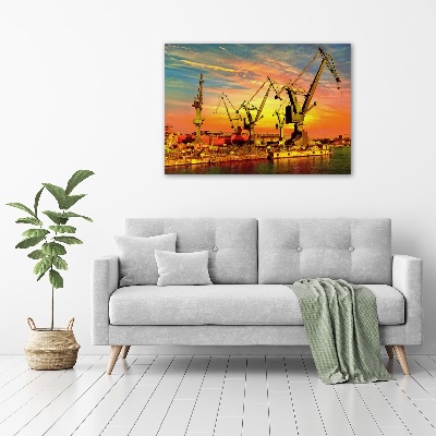Cuadro canvas con impresión uv duradera horizontal Astillero de Gdansk