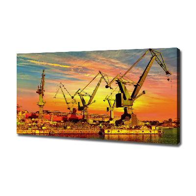 Cuadro canvas con impresión uv duradera horizontal Astillero de Gdansk