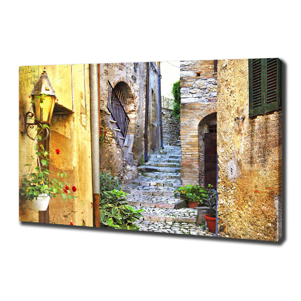 Cuadro canvas con impresión uv duradera horizontal Una calle con encanto