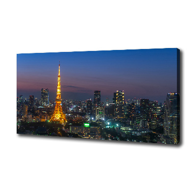 Cuadro canvas moderno de gran formato horizontal Torre de Tokio