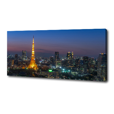 Cuadro canvas moderno de gran formato horizontal Torre de Tokio