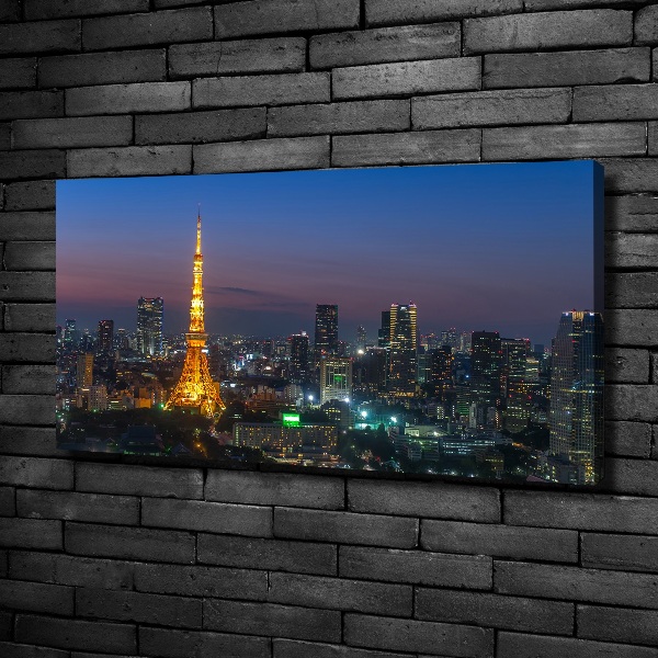 Cuadro canvas moderno de gran formato horizontal Torre de Tokio