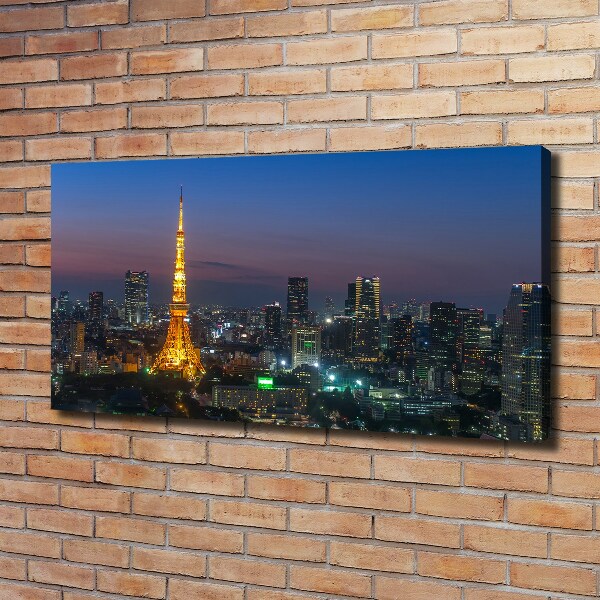 Cuadro canvas moderno de gran formato horizontal Torre de Tokio