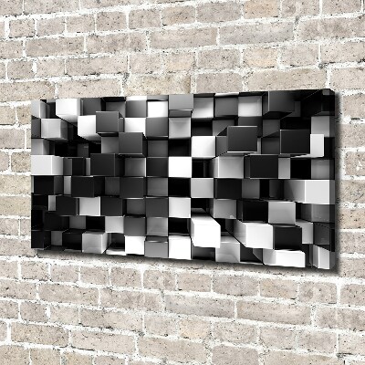 Cuadro canvas moderno de gran formato horizontal Abstracción cúbica