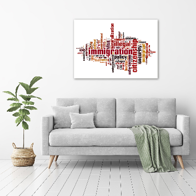 Cuadro canvas con impresión uv duradera horizontal Inmigración