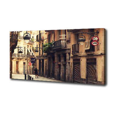 Cuadro canvas moderno de gran formato horizontal Calles de Barcelona