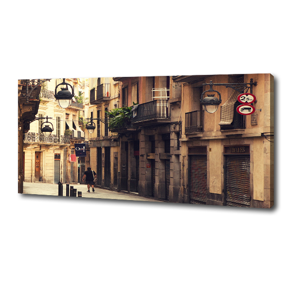 Cuadro canvas moderno de gran formato horizontal Calles de Barcelona