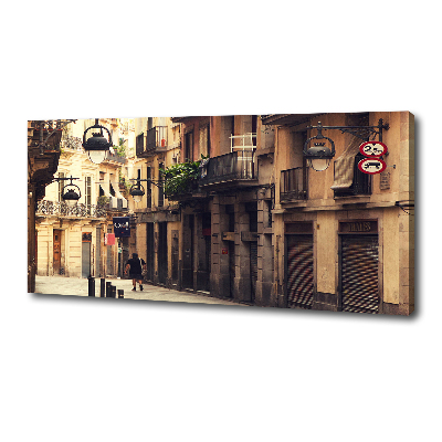 Cuadro canvas moderno de gran formato horizontal Calles de Barcelona